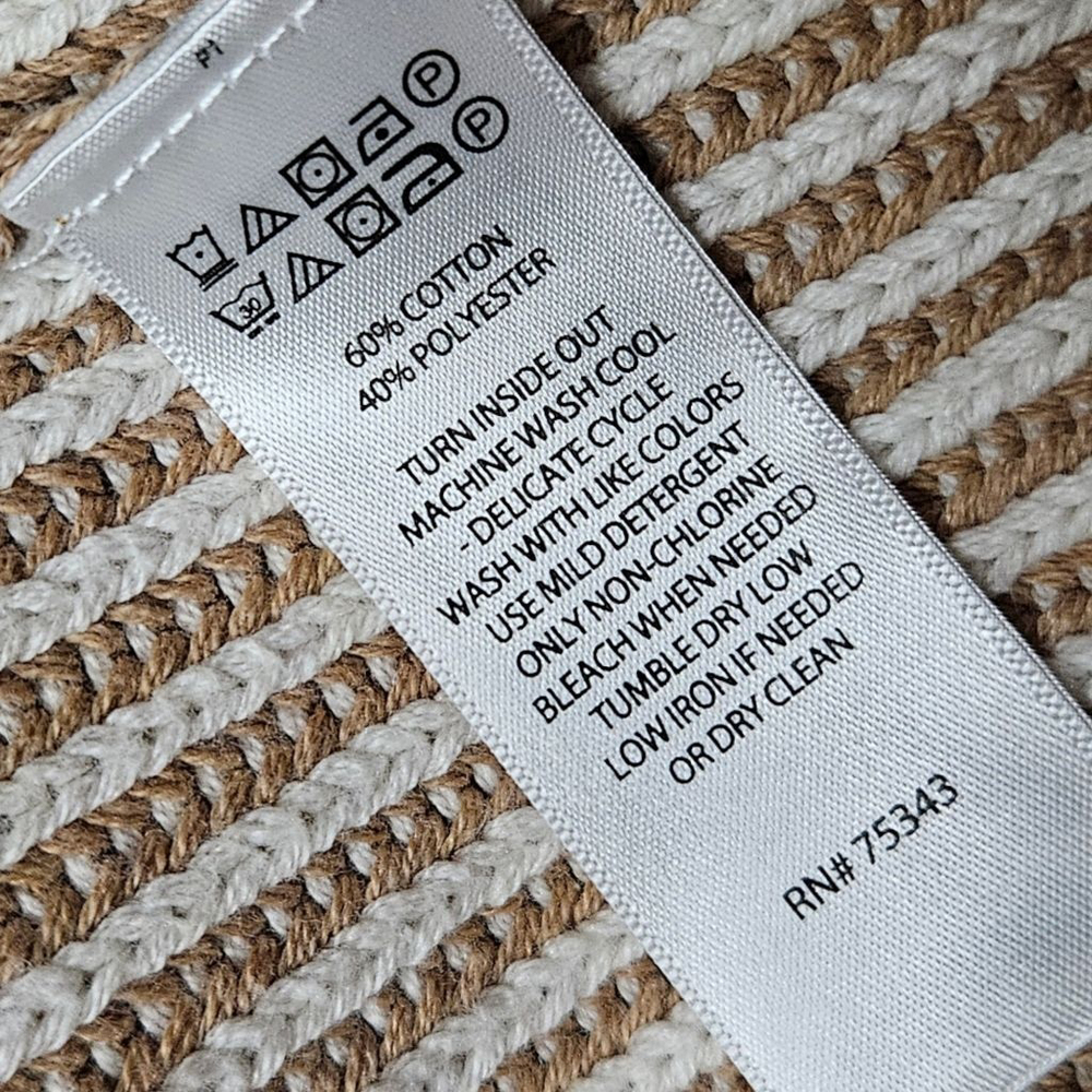 Tahari XS Tan Beige Open Front Cardigan - Picture 8 of 8